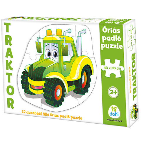 Óriás padló puzzle 12db- os - traktor