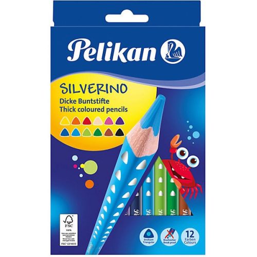 Pelikan Silverino  vastag színes ceruza 12db