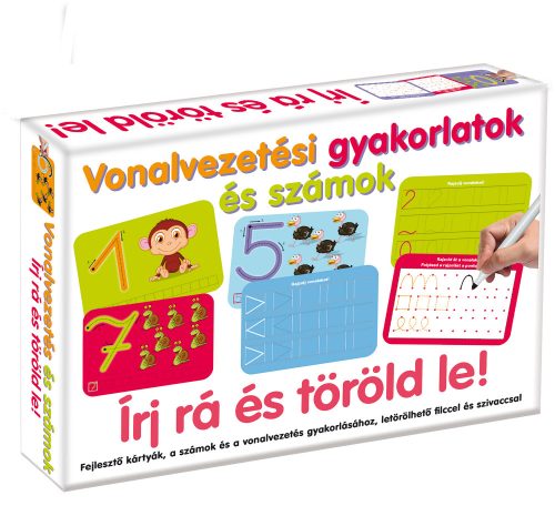 Írj rá és töröld le! Vonalvezetési gyakorlatok és számok - D - Toys