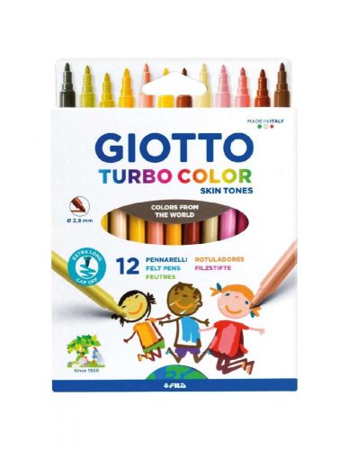 Giotto Turbo Color filctoll bőrtónus színek 12db - os készlet